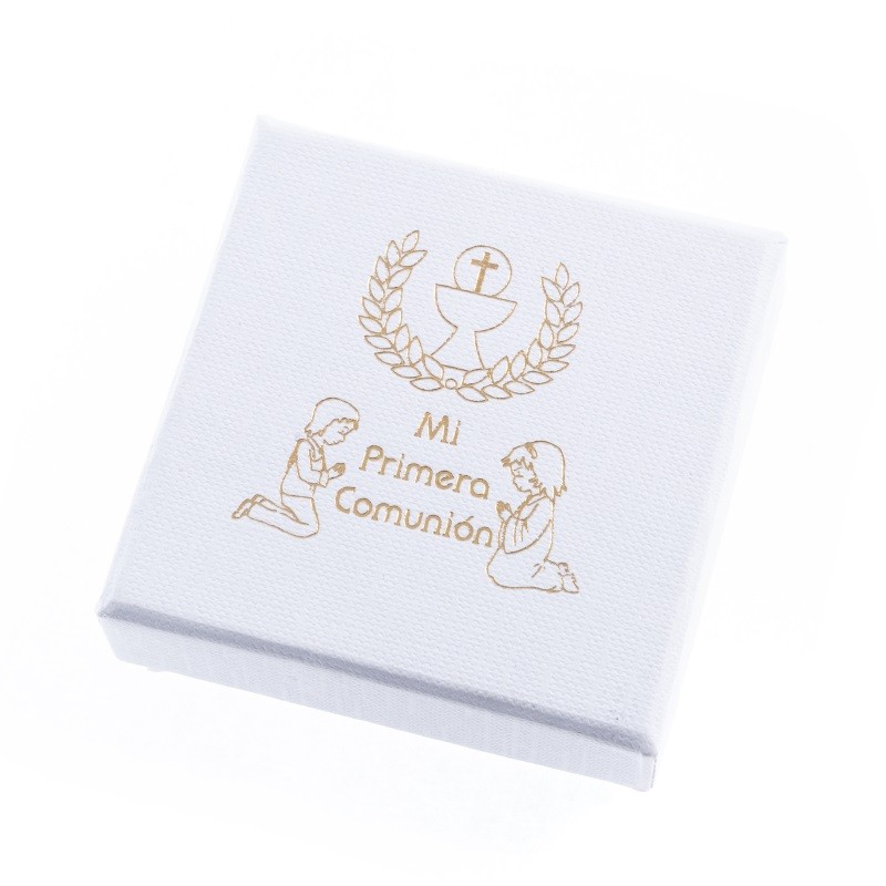 Caja 1ª Comunión juego + cadena 65x65x29 mm.